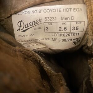 USMC Danner Coyote Reckoning Boots Men Size 3